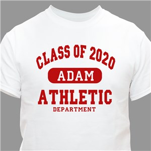 Image of Class of. Athletic Graduation Personalized T-Shirt