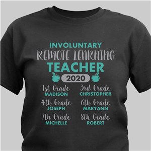 Personalized Involuntary Remote Learning Teacher T-Shirt - Hot Pink - Large (Mens 42/44- Ladies 14/16) by Gifts For You Now