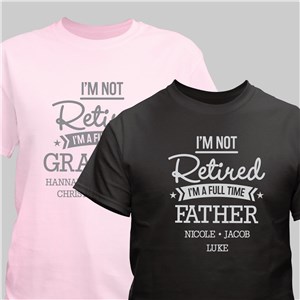 Personalized I'm Not Retired T-Shirt - Charcoal Gray - XL (Mens 46/48- Ladies 18/20) by Gifts For You Now
