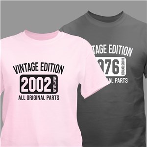 Personalized Vintage Edition T-Shirt - River Blue - Medium (Mens 38/40- Ladies 10/12) by Gifts For You Now