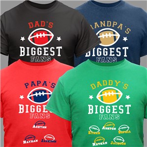 Personalized Biggest Fans T-Shirt - Navy - Large (Mens 42/44- Ladies 14/16) by Gifts For You Now