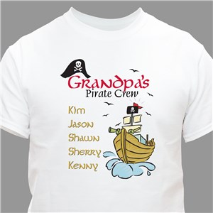 Pirate Crew Personalized T-Shirt - Ash - Large (Mens 42/44- Ladies 14/16) by Gifts For You Now