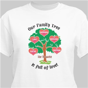 Our Family Tree Personalized T-Shirt - White - Youth S 6/8(Chest Size 28-30) by Gifts For You Now