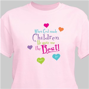 God Gave Me the Best Personalized T-shirt - Ash - XL (Mens 46/48- Ladies 18/20) by Gifts For You Now