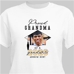 Personalized Proud Family of Grad with Photo T-Shirt - Ash - XL (Mens 46/48- Ladies 18/20) by Gifts For You Now