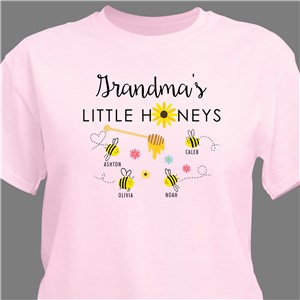 Personalized Little Honeys T-Shirt - Ash Gray - XL (Mens 46/48- Ladies 18/20) by Gifts For You Now
