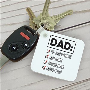 Personalized Things About Dad Keychain by Gifts For You Now