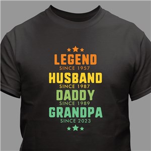 Personalized Legend Titles T-Shirt - Navy - Small (Mens 34/36- Ladies 6/8) by Gifts For You Now
