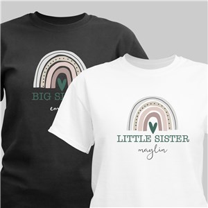 Personalized Big Sister Little Sister T-Shirt - White - Large (Mens 42/44- Ladies 14/16) by Gifts For You Now