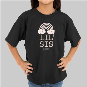 Personalized Big Sis Lil Sis Youth T-Shirt - White - Youth L 14/16 by Gifts For You Now