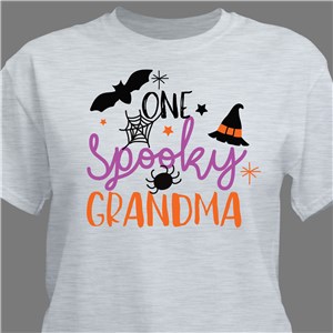 Personalized Spooky T-Shirt - Ash Gray - Large (Mens 42/44- Ladies 14/16) by Gifts For You Now
