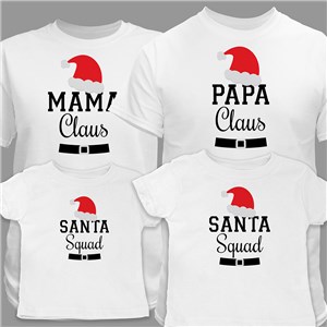 Personalized Family Santa T-Shirt - White - Adult X Large (Size M46-48- L18/20) by Gifts For You Now