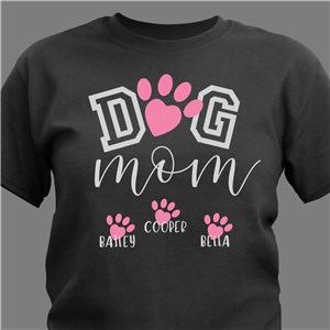 Personalized Dog Mom T-Shirt - Charcoal Gray - Large (Mens 42/44- Ladies 14/16) by Gifts For You Now