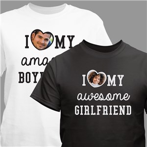 Personalized Valentine Photo T-Shirt - Brown - Medium (Mens 38/40- Ladies 10/12) by Gifts For You Now