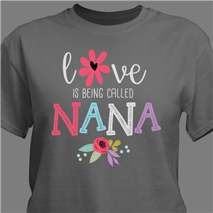 Personalized Love is Being T-Shirt - Charcoal Gray - Medium (Mens 38/40- Ladies 10/12) by Gifts For You Now