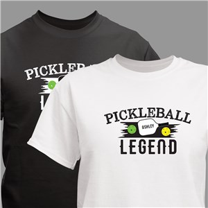 Personalized Pickleball Legend T-Shirt - Ash Gray - Large (Mens 42/44- Ladies 14/16) by Gifts For You Now