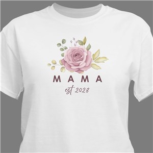 Personalized Pink Rose T-Shirt - Pink - Small (Mens 34/36- Ladies 6/8) by Gifts For You Now