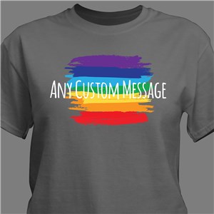 Personalized Any Message Pride T-Shirt - Ash Gray - Medium (Mens 38/40- Ladies 10/12) by Gifts For You Now