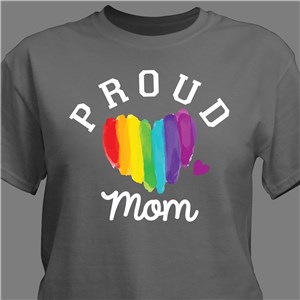 Personalized Proud Heart T-Shirt - Black - Large (Mens 42/44- Ladies 14/16) by Gifts For You Now