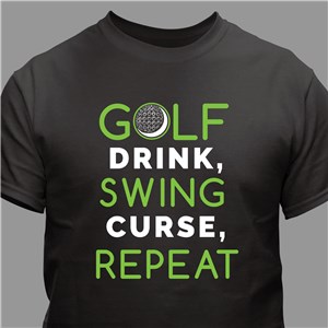 Personalized Funny Adult Sayings Golf T-Shirt - Black - Medium (Mens 38/40- Ladies 10/12) by Gifts For You Now