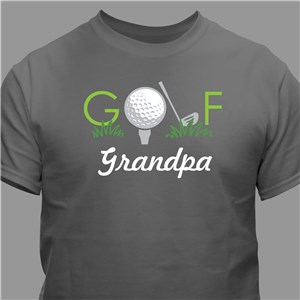 Personalized Golf T-Shirt - Charcoal Gray - Small (Mens 34/36- Ladies 6/8) by Gifts For You Now
