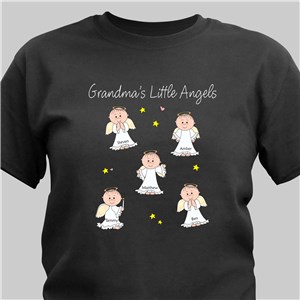 Little Angels Personalized T-Shirt - Black - Medium (Mens 38/40- Ladies 10/12) by Gifts For You Now