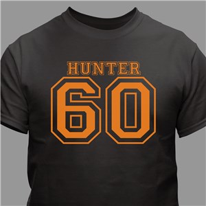 Sports Personalized 60th Birthday T-Shirt - Brown - Medium (Mens 38/40- Ladies 10/12) by Gifts For You Now