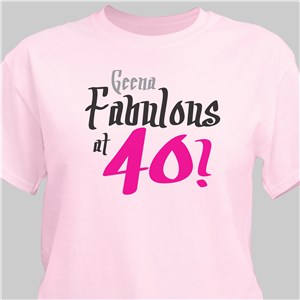 Fabulous Personalized 40th Birthday T-Shirt - Ash - XL (Mens 46/48- Ladies 18/20) by Gifts For You Now