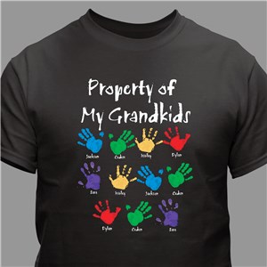 Personalized Property of my Grandkids T-shirt - Black - Medium (Mens 38/40- Ladies 10/12) by Gifts For You Now
