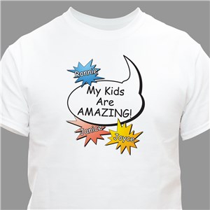 Image of Amazing Kids Personalized Father's Day T-shirt