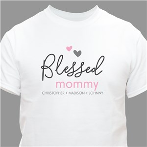 Personalized Blessed Ring Spun T-Shirt - Navy - 3XL by Gifts For You Now