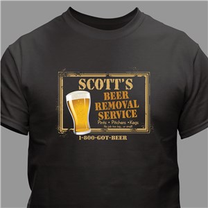 Personalized Beer T-shirt - Brown - Medium (Mens 38/40- Ladies 10/12) by Gifts For You Now