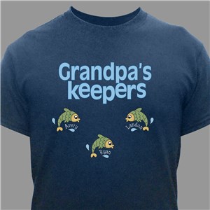 Personalized Keepers Tee Shirt - Navy - XL (Mens 46/48- Ladies 18/20) by Gifts For You Now
