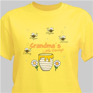Personalized Little Honeys Yellow T-shirt - Yellow - Small (Mens 34/36- Ladies 6/8) by Gifts For You Now