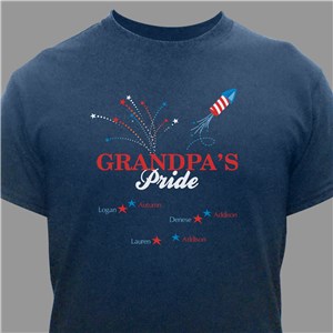 Red, White and Blue Pride Personalized T-Shirt - Navy - Medium (Mens 38/40- Ladies 10/12) by Gifts For You Now