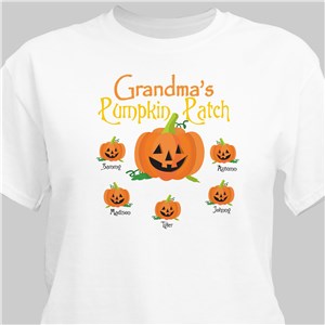 Pumpkin Patch Personalized Halloween Adult T-Shirt - White - Medium (Mens 38/40- Ladies 10/12) by Gifts For You Now