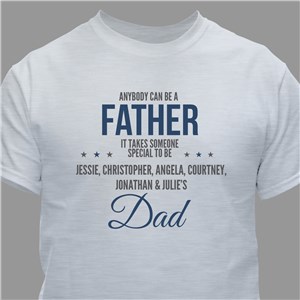 Personalized Dad Ring Spun T-Shirt - Ash Gray - Medium by Gifts For You Now
