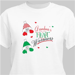 Personalized Heart Warmers T-shirt - White - Medium (Mens 38/40- Ladies 10/12) by Gifts For You Now