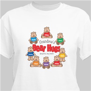 Bear Hugs Personalized T-Shirt - White - Large (Mens 42/44- Ladies 14/16) by Gifts For You Now