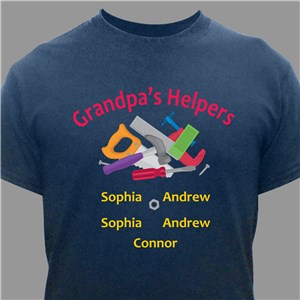 Daddy's Helpers Personalized T-shirt - Navy - Large (Mens 42/44- Ladies 14/16) by Gifts For You Now