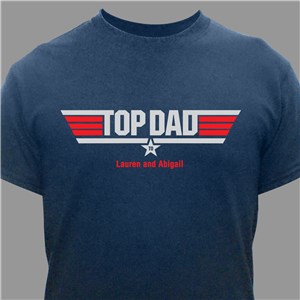 Top Dad Personalized T-Shirt - Navy - XL (Mens 46/48- Ladies 18/20) by Gifts For You Now