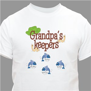 Personalized Fisherman's Keepers T-shirt - Pink - Large (Mens 42/44- Ladies 14/16) by Gifts For You Now