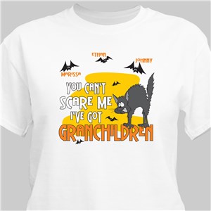 Can't Scare Me Personalized Halloween T-Shirt - White - Small (Mens 34/36- Ladies 6/8) by Gifts For You Now