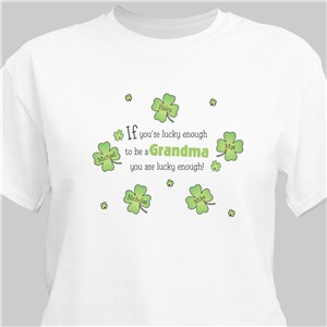 Personalized Irish Lucky Enough T-Shirt - Violet - XL (Mens 46/48- Ladies 18/20) by Gifts For You Now