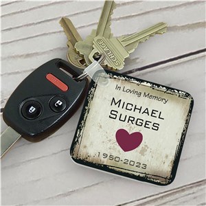Personalized In Loving Memory Memorial Key Chain by Gifts For You Now