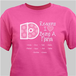 Reasons I Love Being Personalized T-shirt - Black - Medium (Mens 38/40- Ladies 10/12) by Gifts For You Now