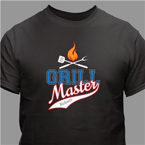 Personalized Grill Master T-Shirt - Brown - Small (Mens 34/36- Ladies 6/8) by Gifts For You Now