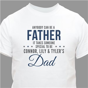 Personalized Dad T-Shirt - Black - Medium (Mens 38/40- Ladies 10/12) by Gifts For You Now