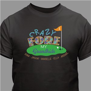 Golf Personalized T-Shirt - Black - Large (Mens 42/44- Ladies 14/16) by Gifts For You Now