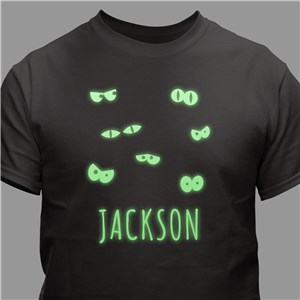 Personalized Glow In The Dark Halloween T-Shirt - Black - Adult Small (Size M34-36- L6/8) by Gifts For You Now